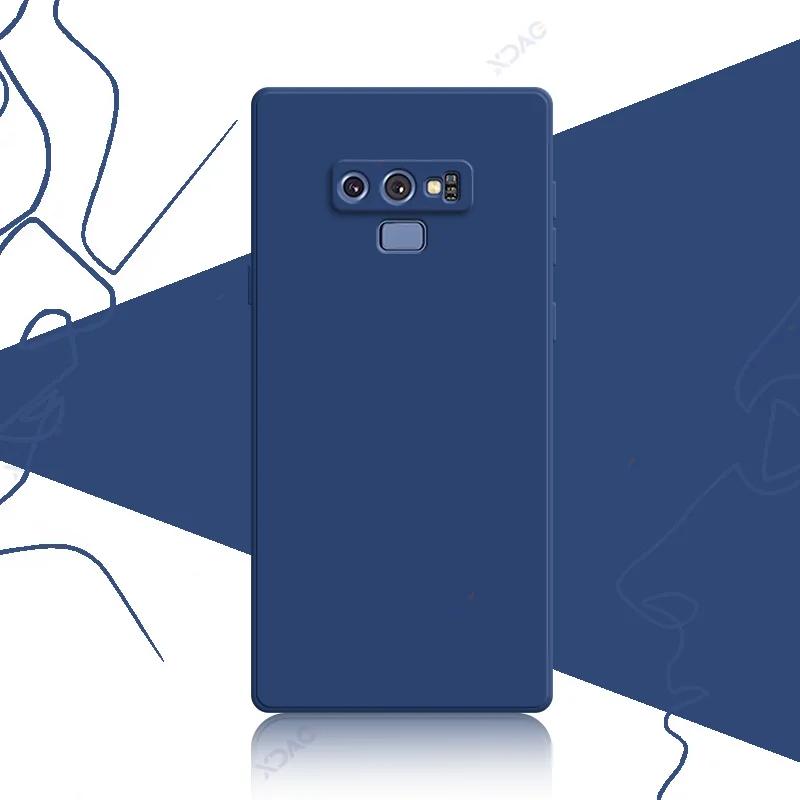 Luxury Square Liquid Silicon Cover Case for Samsung Galaxy Note 9 10 20 Plus Ultra 5G 360 Soft Phone Armor SamsungNote9
