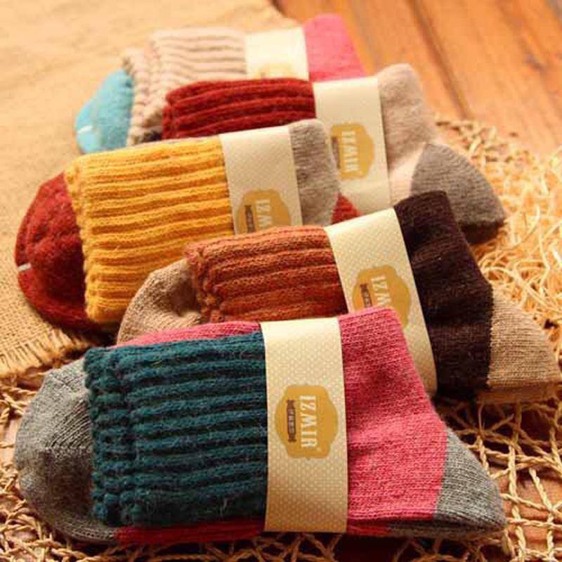 5/10 Pairs Comfortable Casual and Versatile Winter Women's Daily Wear Warm Thick Literary Socks Tutu Pattern Wool Socks Casual Versatile
