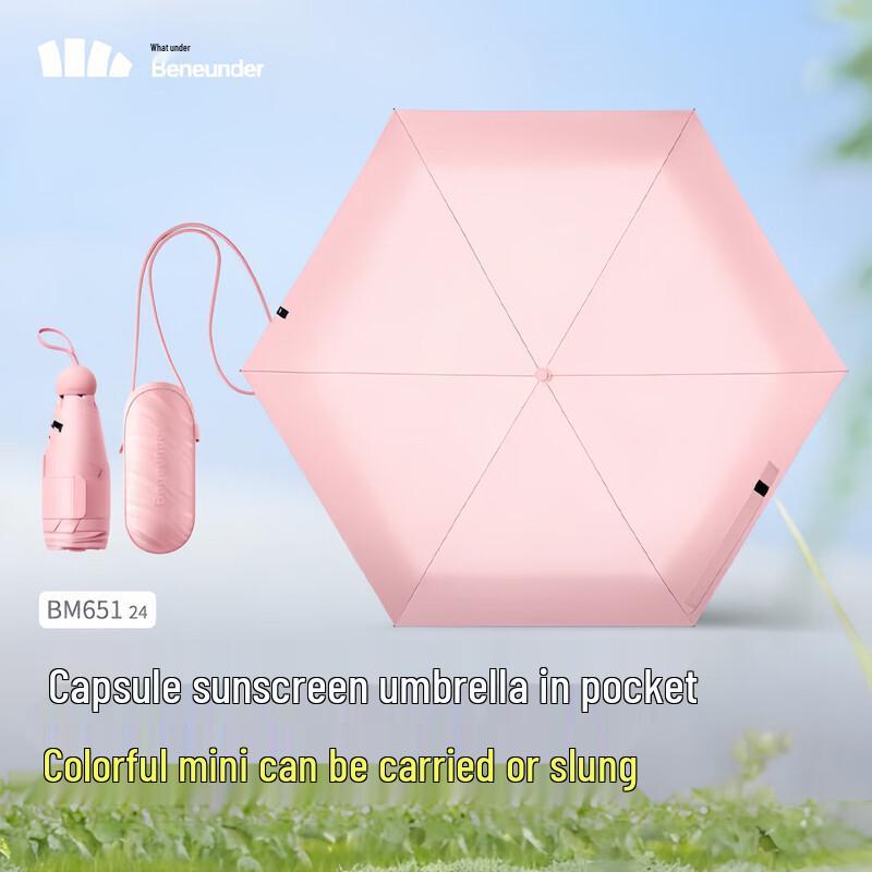 Компактный складной зонт Beneunder Capsule 5-складной с защитой от УФ-лучей