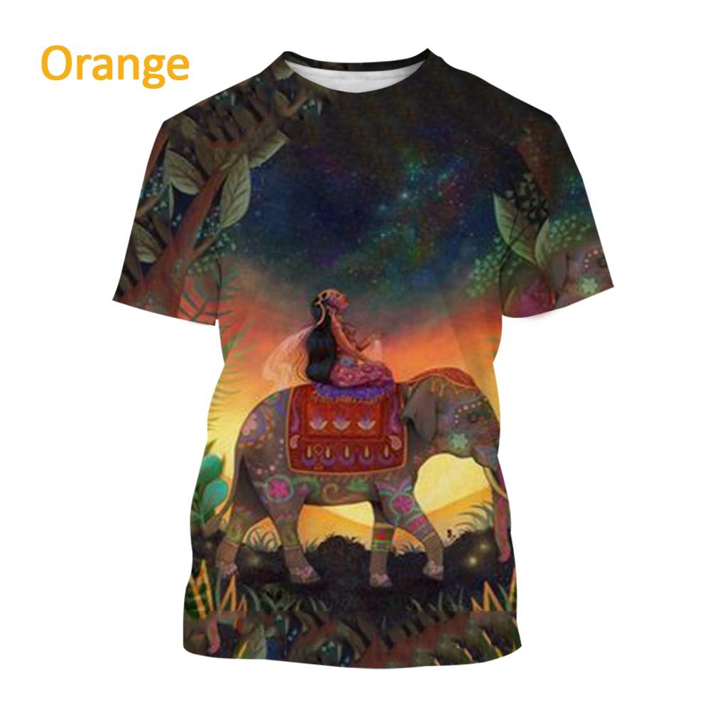 Summer Fashion 3D Printed Cute Nice Animal Elephant Men Fresh And Simple Short Sleeve Round Neck T-shirt Tops