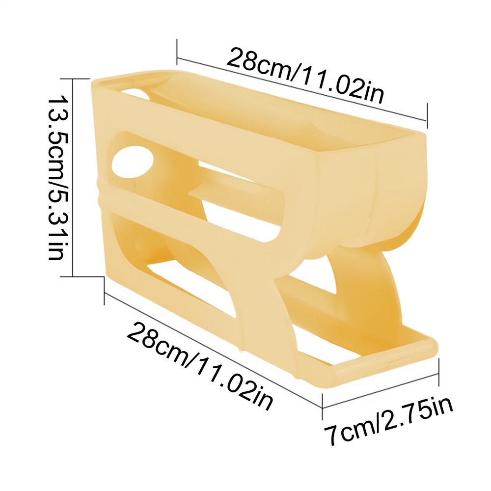 3 Tiers Rolling Egg Dispenser Refrigerator Egg Dispenser Space-Saving Automatic Egg Roller Dispenser Kitchen Refrigerator Storag жёлтый