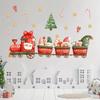 Children Room Wall Stickers 1PCS Christmas Train Holiday Window Ornament Bedroom Living Room Decoration Kid Room Decor Wallpaper