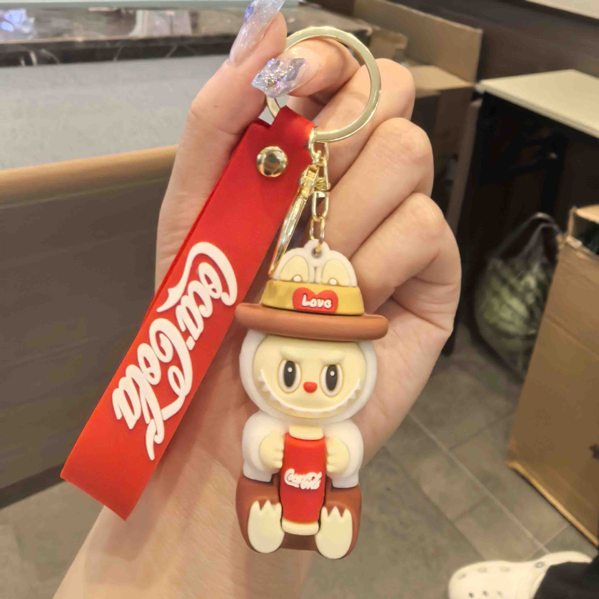Cola La Bu Bu Bu Keychain Cartoon Cute Sheep Doll Backpack Pendant Gift