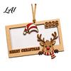 Birthday Cash Holder Gift Wooden Money Holder Personalized Wallet with Santa Decorative Wood Hanging Ornament Design Creative Christmas Tree
