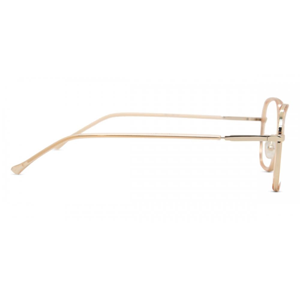 Full Rim Square Transparent Brown Rose Gold Smartbuy Collection Nielsen Mtr 94e Fashion Unisex Eyeglasses