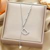 Exquisite 18K Gold-Plated Titanium Steel Necklace - Women's Clavicle Chain Jewelry, Fade-Resistant