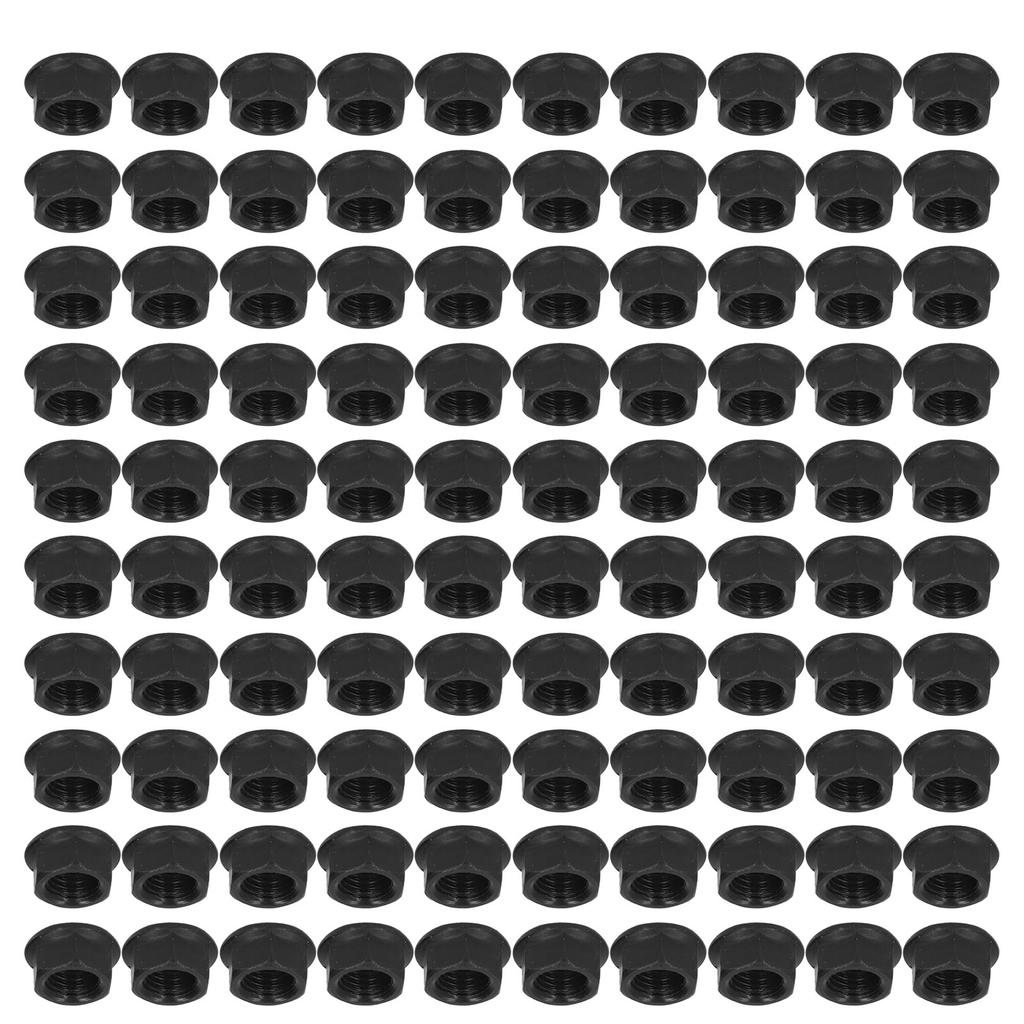 100Pcs M10 X 1.25 Hex Nut Carbon Steel Nut for 168F 170 188 Gasoline Generator Black