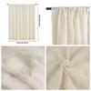 2Panels Linen Curtains 216/240CM Length for Living Room Bedroom Rod Pocket Light Filtering Semi Window Curtain Farmhouse Drapes