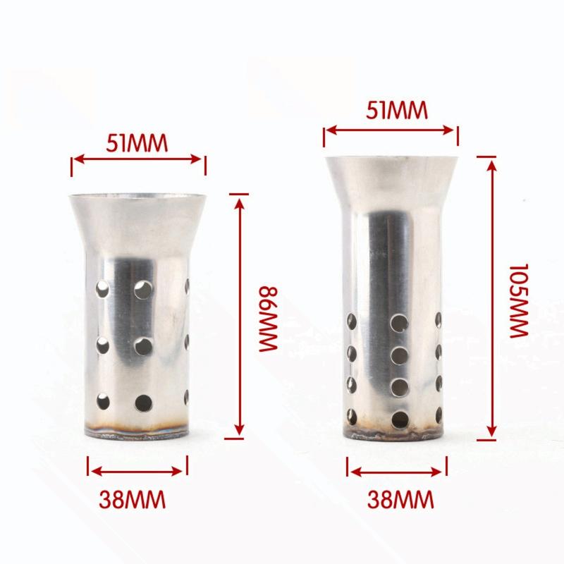 Motorcycle Parts Exhaust Pipe Muffler Compatible with HONDA 51mm Honeycomb Low Tone Noise Reduction Plug for Large Displacement