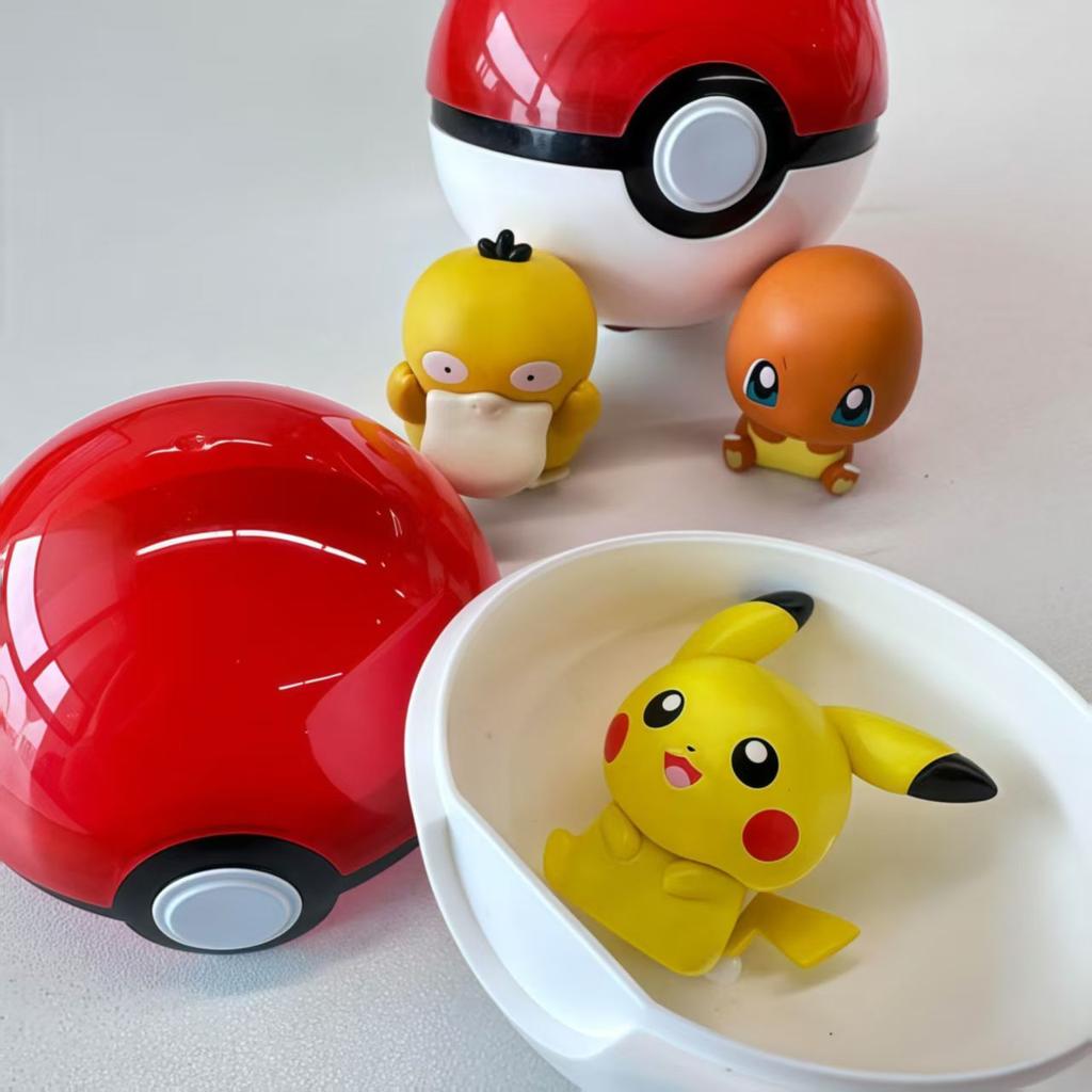PokeBall Mini Doll Action Figures Pikachu Charmander Bulbasaur Genuine Model Ornament Children's Toy Gift