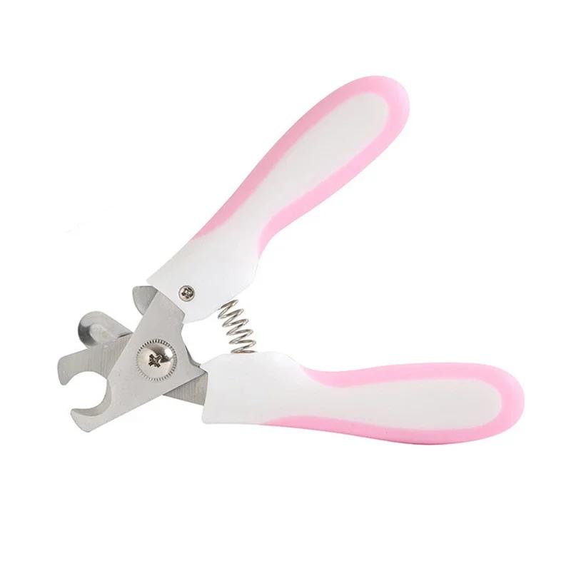 

Профессиональные кусачки для ногтей для домашних животных, собак и кошек, триммер, кусачки для ногтей из нержавеющей стали, ножницы для собак, кошек и животных, уход за домашними животными S розовый