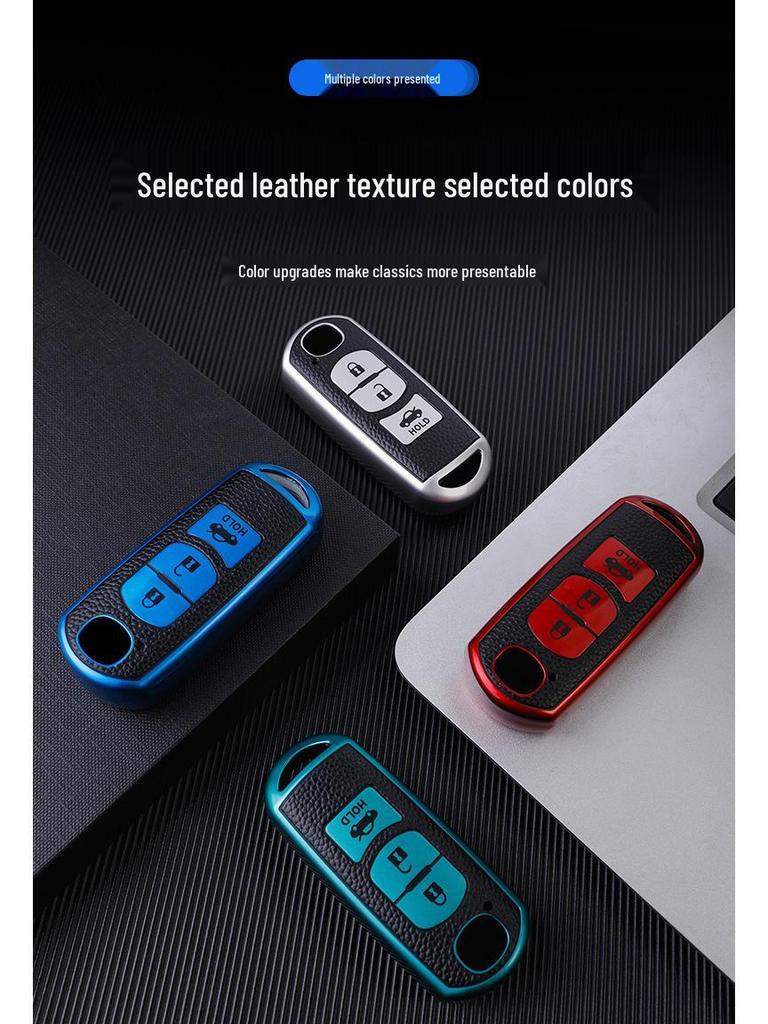 Mazda Schlüsselhülle für Axela, CX4, Atenza, CX5 - TPU Lederoptik