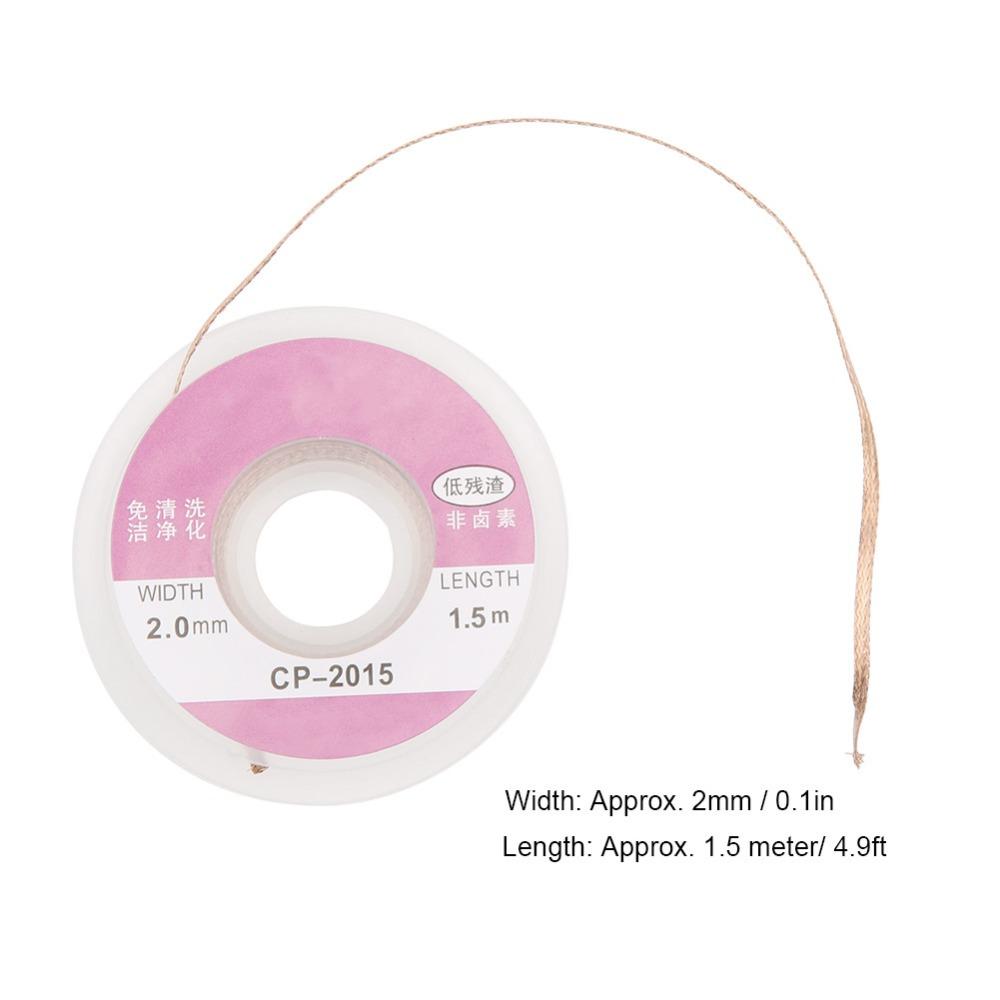5pcs 1.5m Length Solder Wick Remover CP-2015 Desoldering Braid Tape Desoldering Wick For PCB Repair