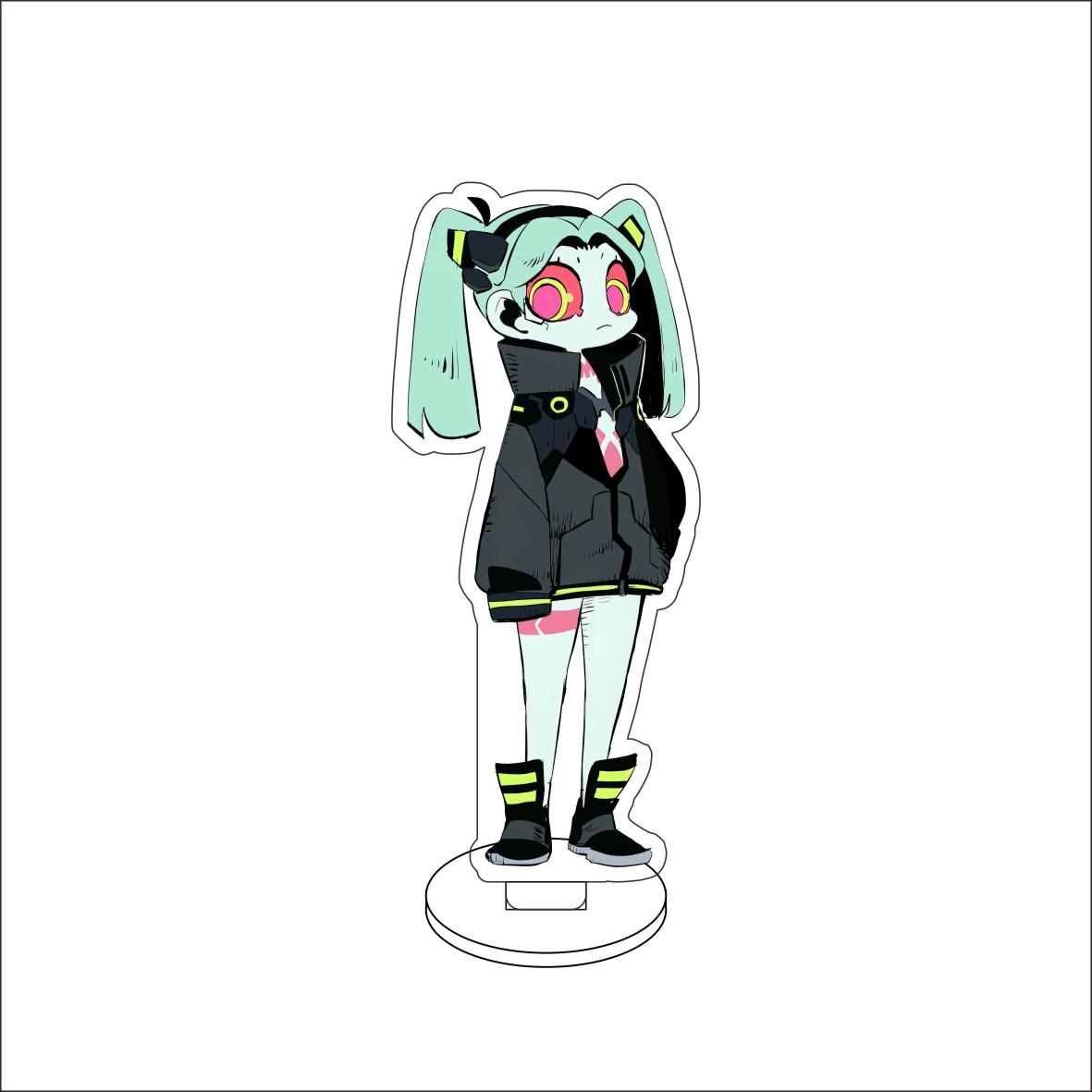 

10CM Anime Cyberpunk Edgerunners Figure Stand Model David Martinez/Lucyna Kushinada Cute Desk Decor Standing Sign Gifts 10CM