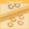 Alloy Hoop Elegant Earrings Minimalist Geometric Circular Gold Silver Gold Rose
