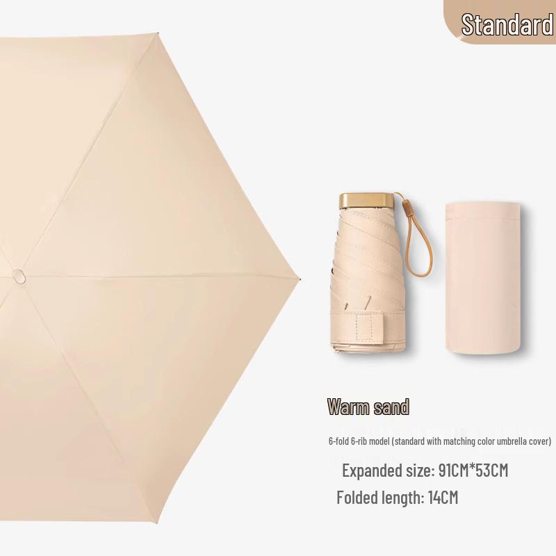 Zhi Retro Cherry Six-Fold Dual-Use Sunscreen Umbrella