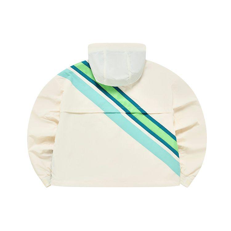 FILA Fusion Color Block Hooded Woven Jacket Women jackets Malt-White T11W237709F-IV