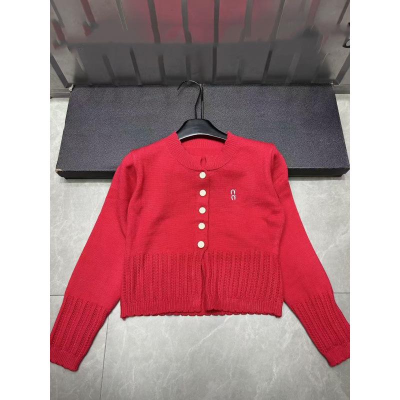 Miu Style 2026 Spring Embroidered Knit Cardigan: Age-Reducing, Versatile Long Sleeve with Hollow Hem