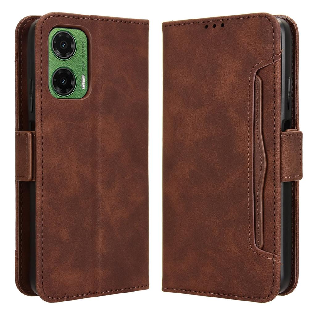 Para Motorola Moto G35 5G Funda de Cuero Cubierta Tipo Billetera para Teléfono con Múltiples Ranuras para Tarjetas