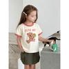27Home Brand Children's Clothing 2026 Summer New Style Children's Cartoon Bear Pure Cotton Short-Sleeved T-Shirt Baby Girl Clothes