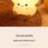 Star Dormitory Silicone LED Night Light, Warm Color, Cute Bedside Atmosphere Lamp, Sleep Companion, Tap To Illuminate.