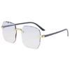 Brand New Square Sunglasses Oversized White Tea Original Brand Design Sun Glasses Female Shades Travel Sunshade Uv 400