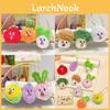 Adorable Ensemble de Porte-clés en Peluche avec des Designs de Légumes Hurlants Parfait pour les Couples et les Amis