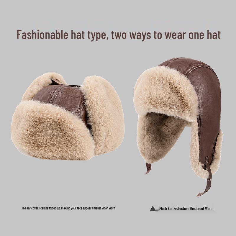 Retro European Windproof Suede Pilot Hat: Versatile Unisex Lei Feng Style for Autumn/Winter