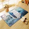 Alfombra Estampada Ataque a los Titanes Sala de Estar Decoración del Hogar Alfombrilla para Sofá Mesa Cojín Antideslizante para Silla Esterilla de Descanso Picnic Camping Ar