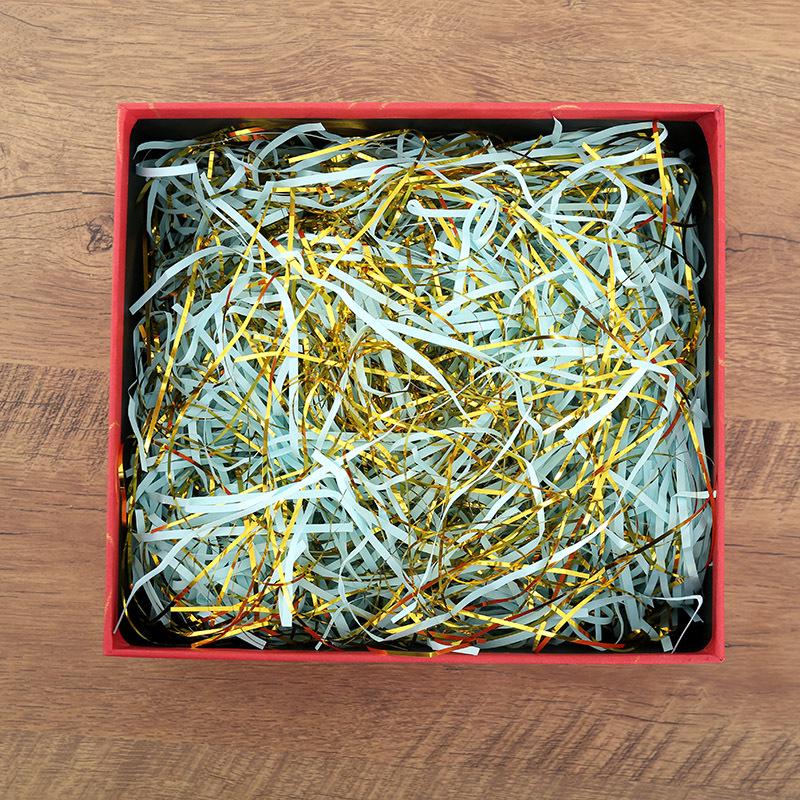 Festive Gold Thread & Paper Raffia Filler for Wedding Candy Box Gifts with Luminous Gold Foil Shreds, 2025 Edition