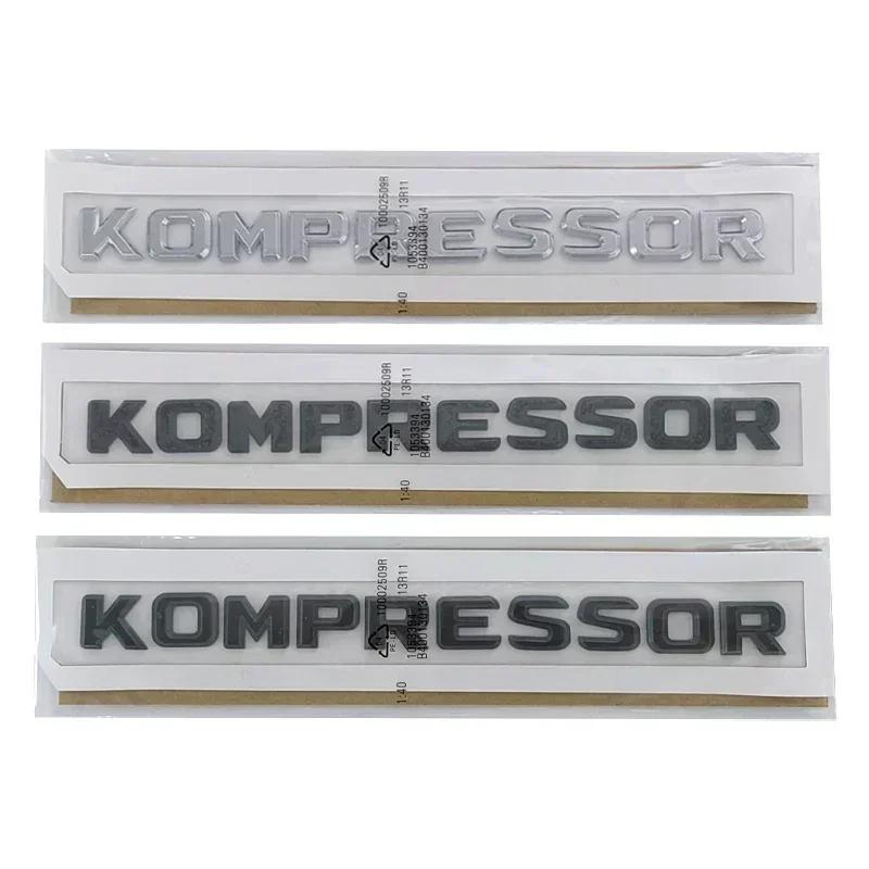 3D ABS Kompressor Logo Car Rear Trunk Emblem Badge Sticker For Mercedes Benz C E SLK C230 C180 C200 Car Styling Accessories RZ1