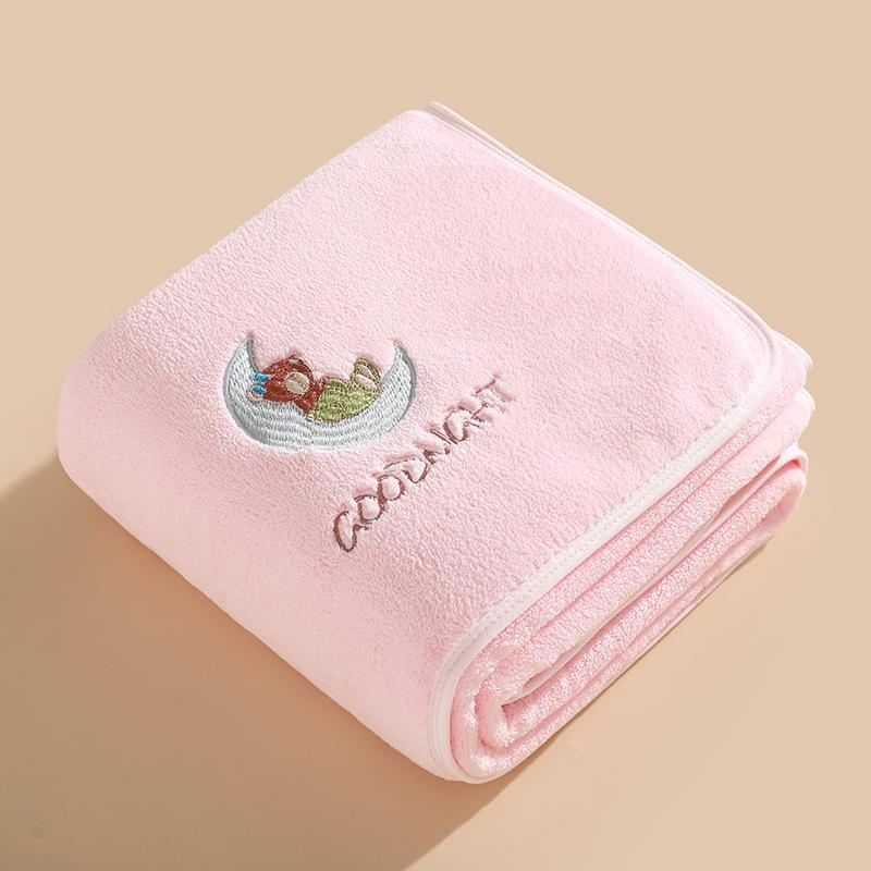 Большое банное полотенце из кораллового флиса женское чем чистого хлопка впитывающее мягкое детский плед бытовой 105*105