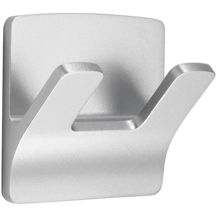 INOFIX - Crochet Adhésif double abs chrome mat résistant à l'eau