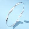 Fashion 925 Sterling Silver Woman Cuff Bracelet Open Leaf Shaped Adjustable Charm Bangle Girls Party Jewelry Christmas Gifts