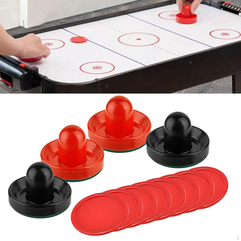 4 Air Hockey Pushers And 8 Pucks 2.5 Inch Slide Pusher for Board Game