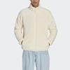 Adidas Originals Solid Color Logo Collar Jacket Men Jackets Off-White HR8622