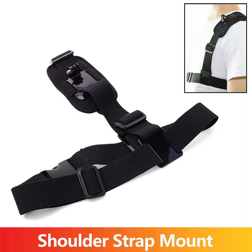 Shoulder Strap Mount for GoPro Hero 13 12 11 10 9 8, Adjustable Single Shoulder Harness First Person POV Mount for Action Caera