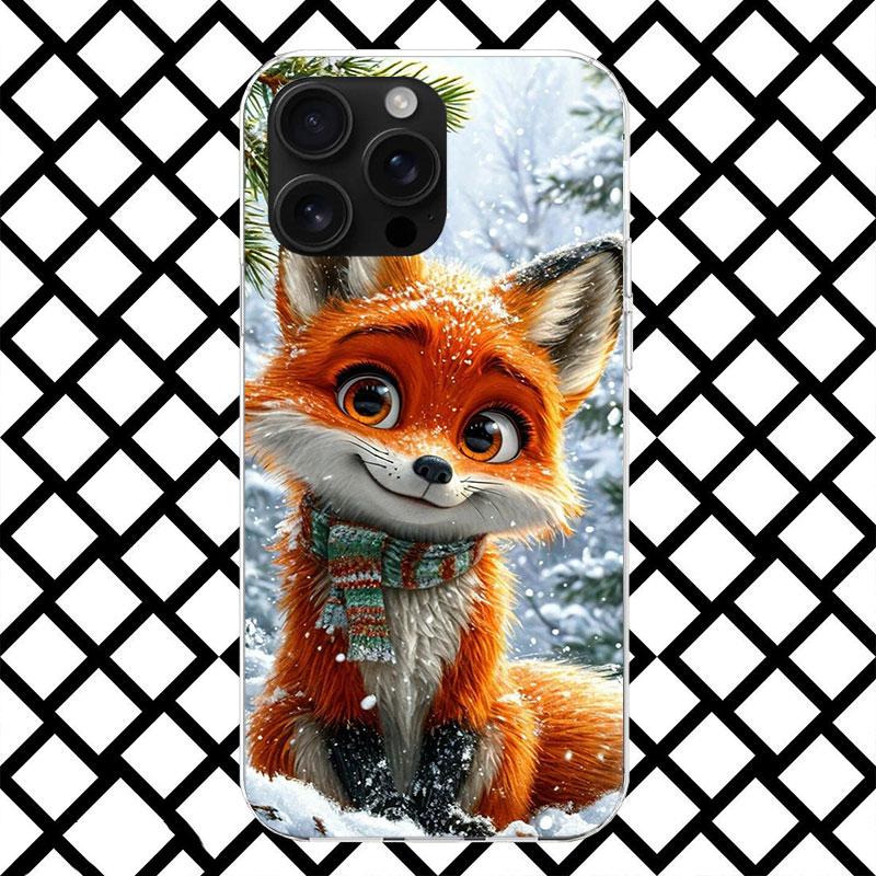 

Animal Fox Phone Case for iPhone 17 Air 16 16E 15 14 Plus 13 Mini 12 11 Pro Max 7 8 + SE 2020 Soft Cover Fundas 17 Air 16 16E 15 iPhone 16 Plus