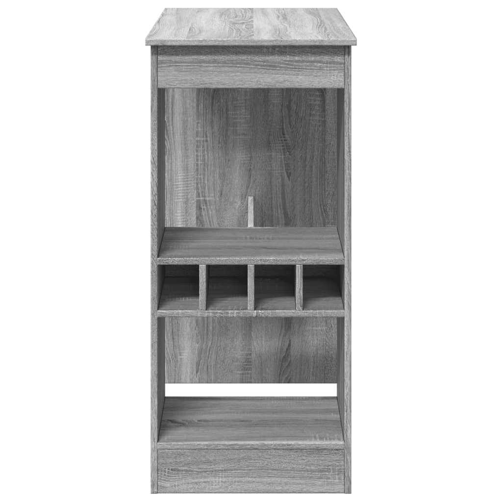 Bar Table with Shelf Grey Sonoma 90x47.5x103.5 cm Engineered Wood