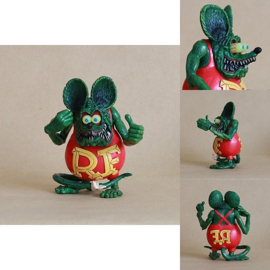 Exquisite 10 cm Rat Fink PVC-Actionfigur, ideales Geschenk für Kinder und Sammler
