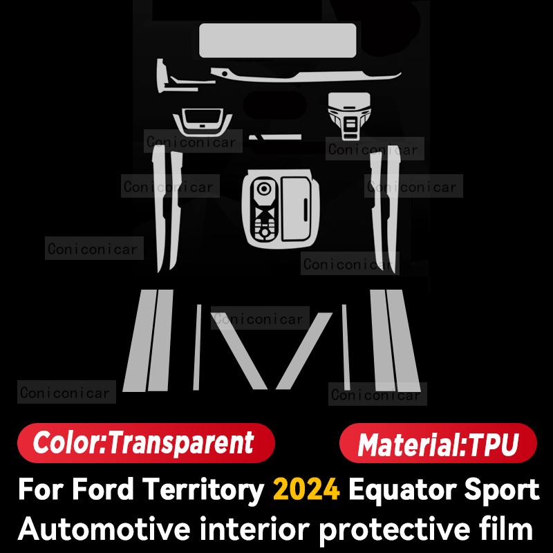 For Ford Territory 2024 Equator Sport Car Interior Center Console Screen TPU Protective Film Anti-scratch Film Accessories