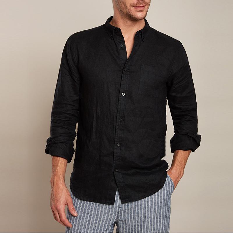 Traditional Cotton Linen Shirts Casual 