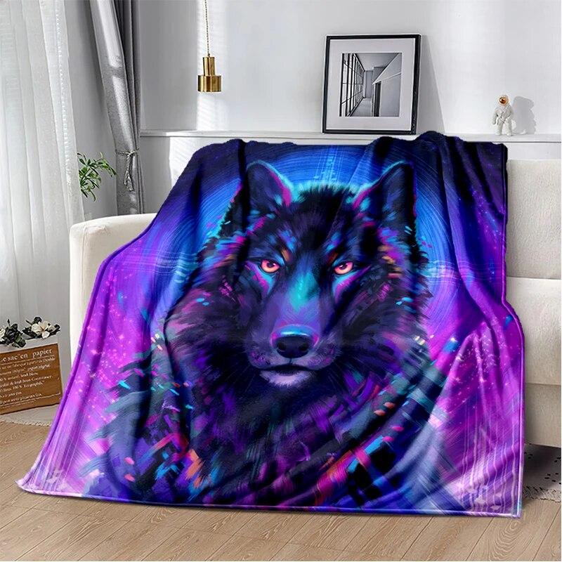 

Фланелеві ковдри Art Fantasy Wolf Прикраси для дому та затишні пледи для постільної білизни, дивана та подарункові ковдри для пікніка 100cm x 150cm