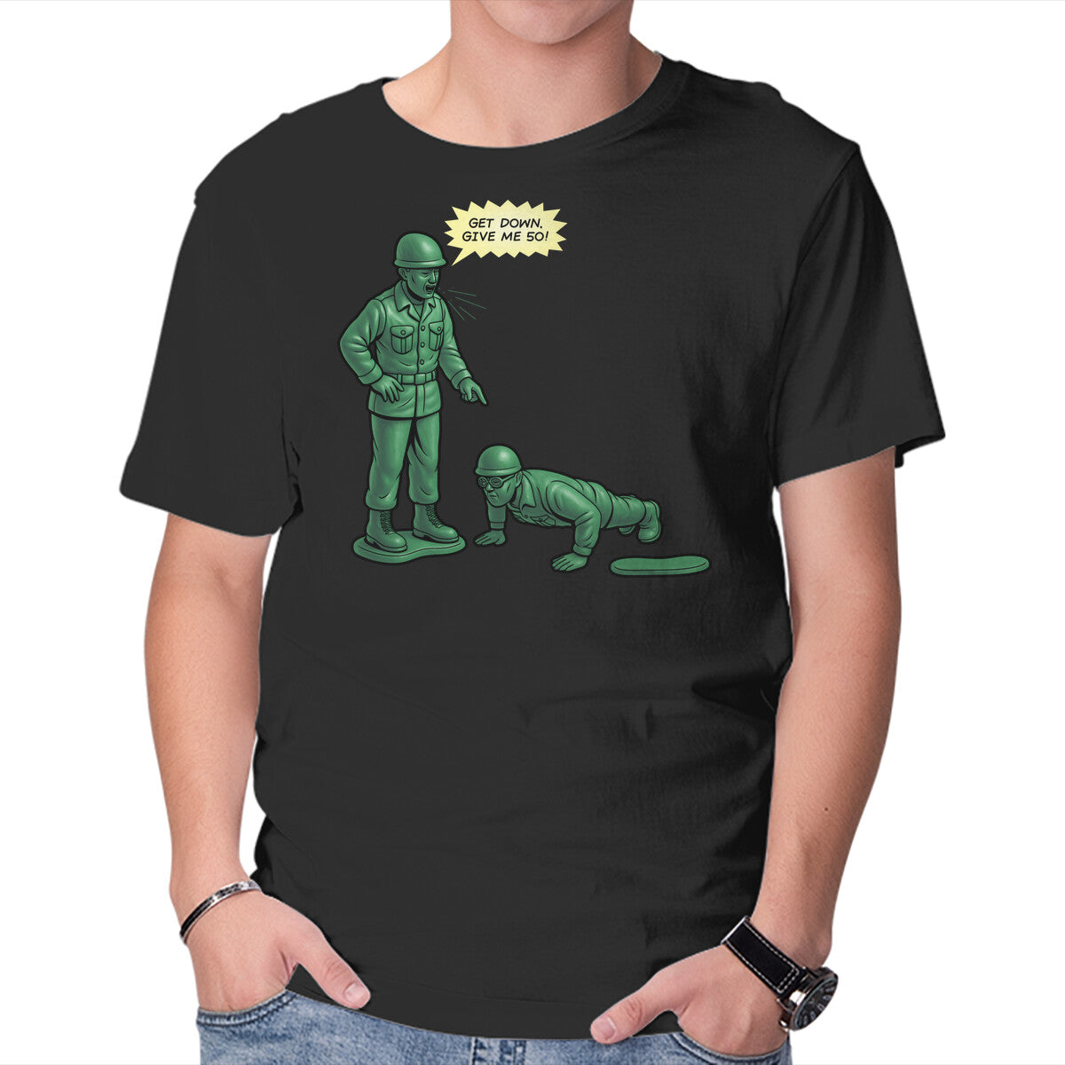 Unisex Crew Neck T-Shirt The Drill Never Ends Graphic Short Sleeve Casual Tee L