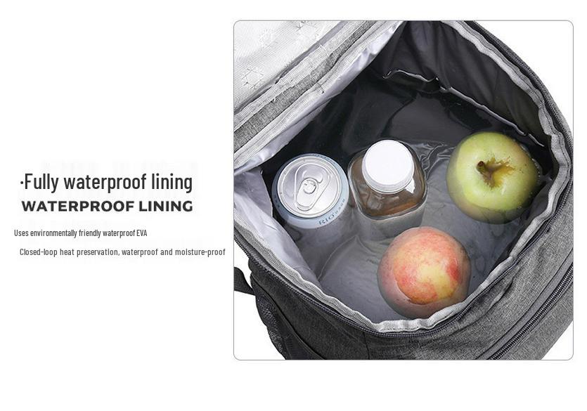 Insulated Double-Shoulder Leak-Proof Cooler Backpack for Outdoor Picnics