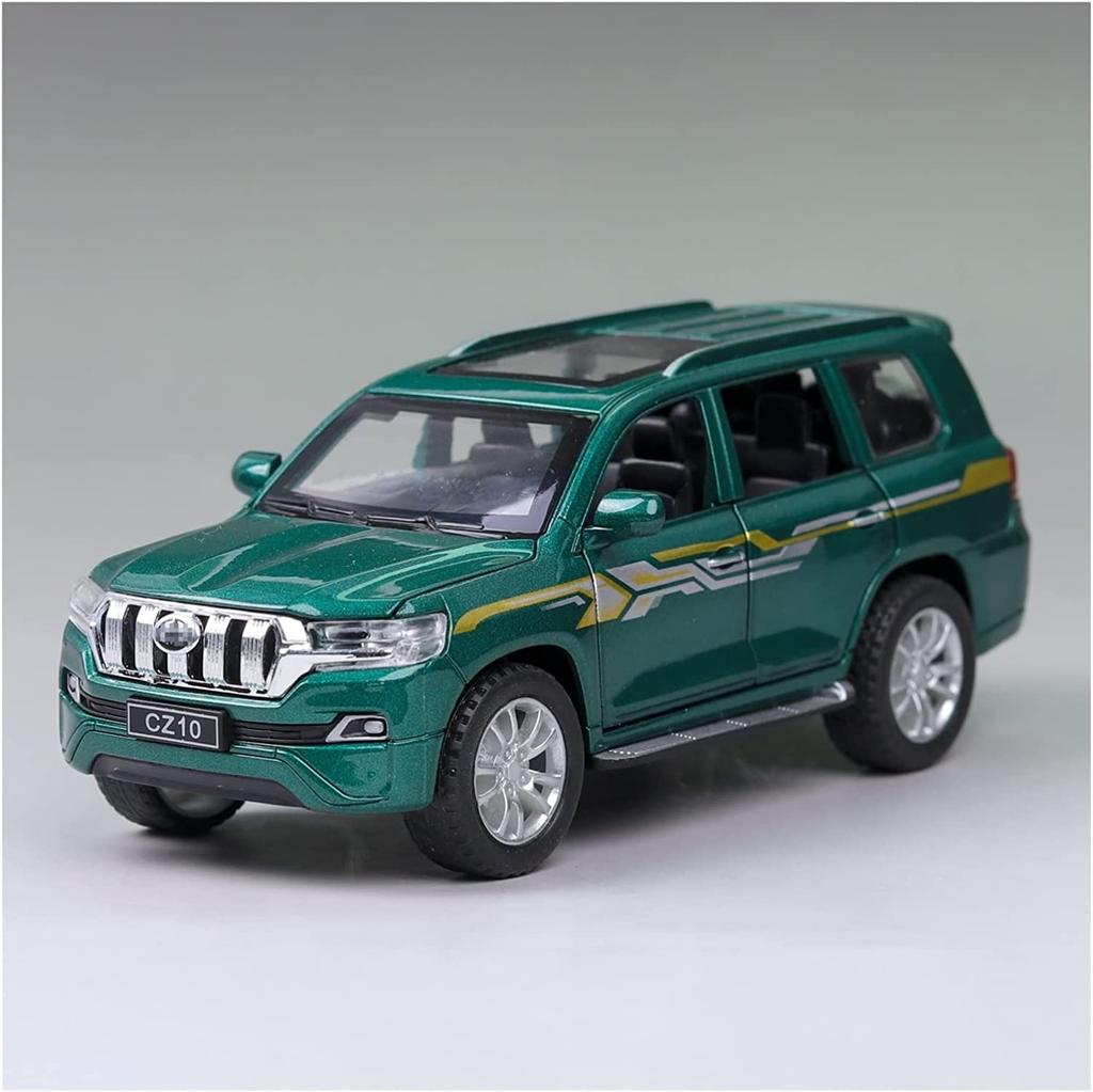 1/32 Scale Prado SUV Diecast Car Model Toy, Pull Back Toy Vehicle with Sound and Light for Kids Toddler Boys Girls Gift Collection
