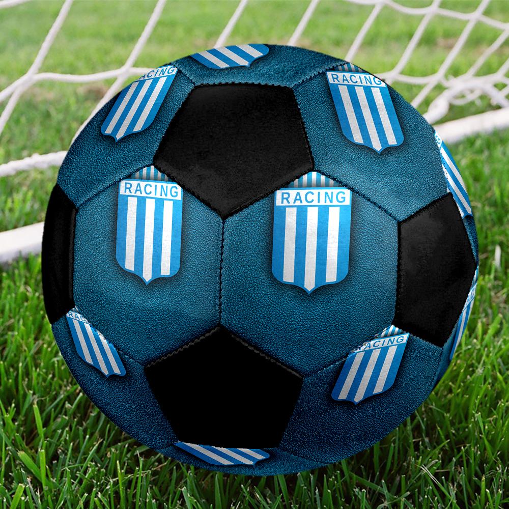 SIZE 5 Racing Club de Avellaneda Soccer Ball Colorful All Ages Machine Stitched PVC Competition Ready Durable High-Bounce