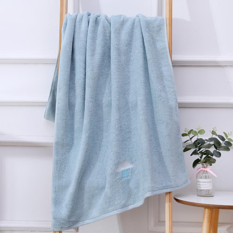 Pure Cotton Embroidery Weather Bath Towel 32 Strands Cotton Plain Weather Sunny Rain Embroidery Can Be Antibacterial Bath Soft And Thick