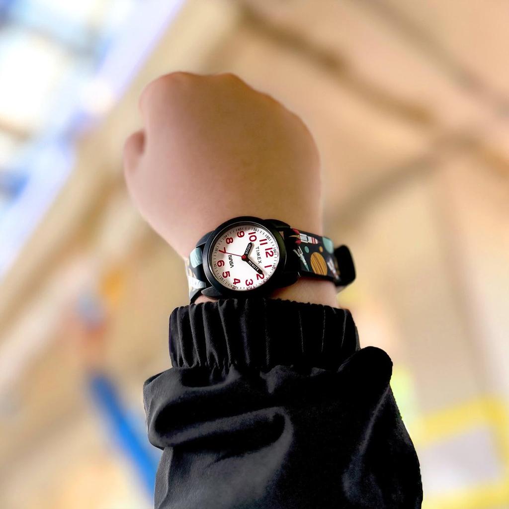 TIMEX Kids Analog Quartz Watch 30M Water Resistant White Dial TW2Y59800