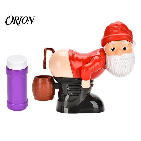 Santa Farting Bubble Maker Christmas Automatic Blower, Musical Machine with Flashing Lights, Gnome Battery Operated for Kids Snowman Funny Sound Party